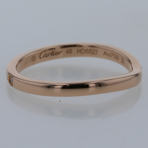 CARTIER ring ballerina wedding 3P width about 2mm B4098600 K18 pink gold diamond - Picture 3 of 8